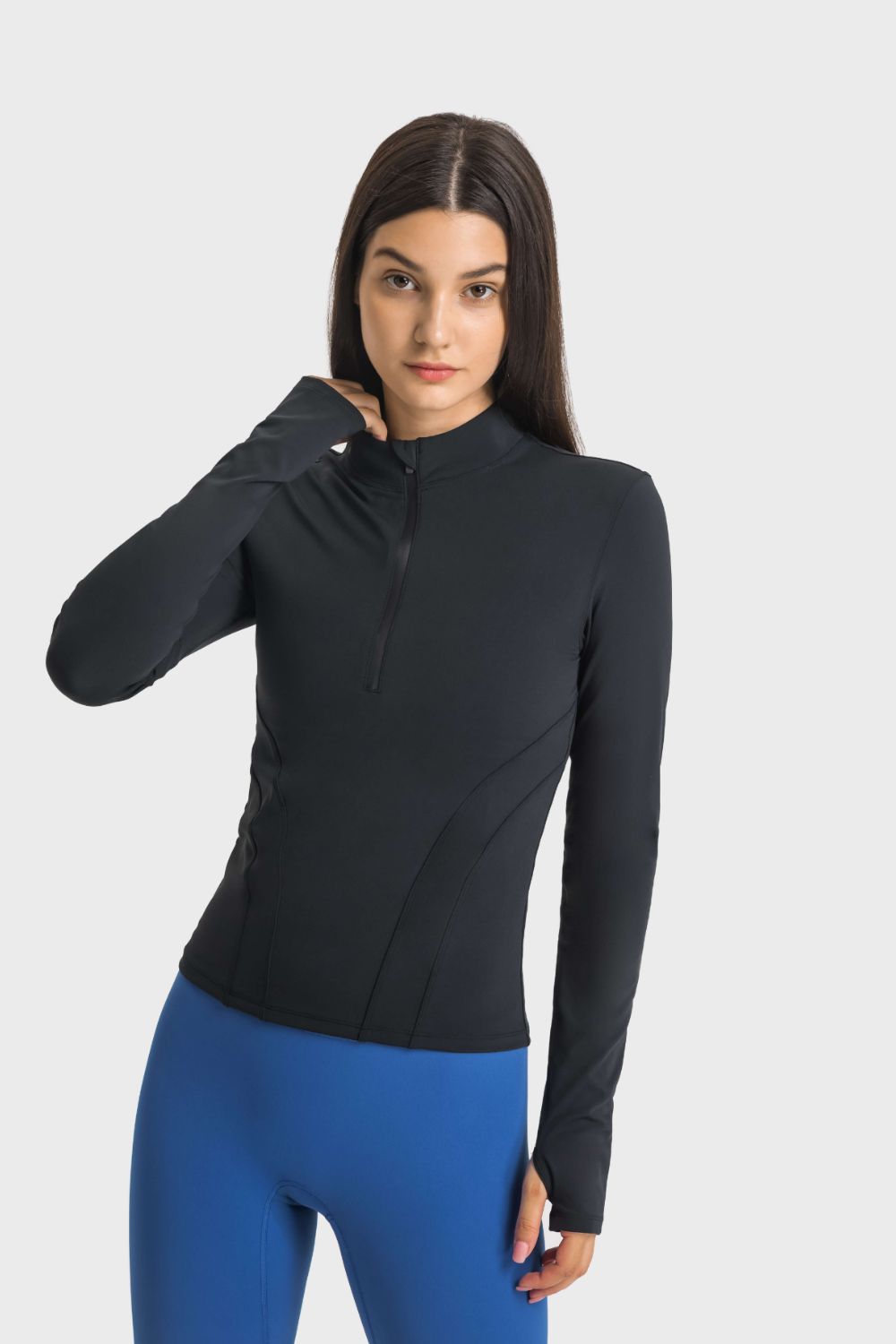 Half-Zip Long Sleeve Active Top