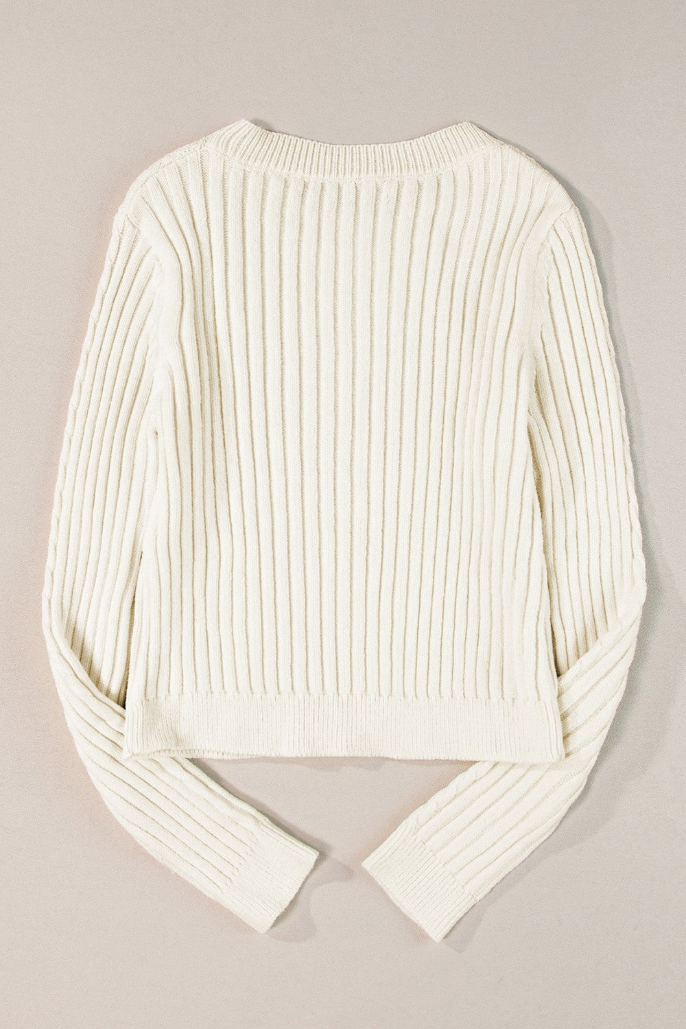 Cable-Knit Long Sleeve Sweater