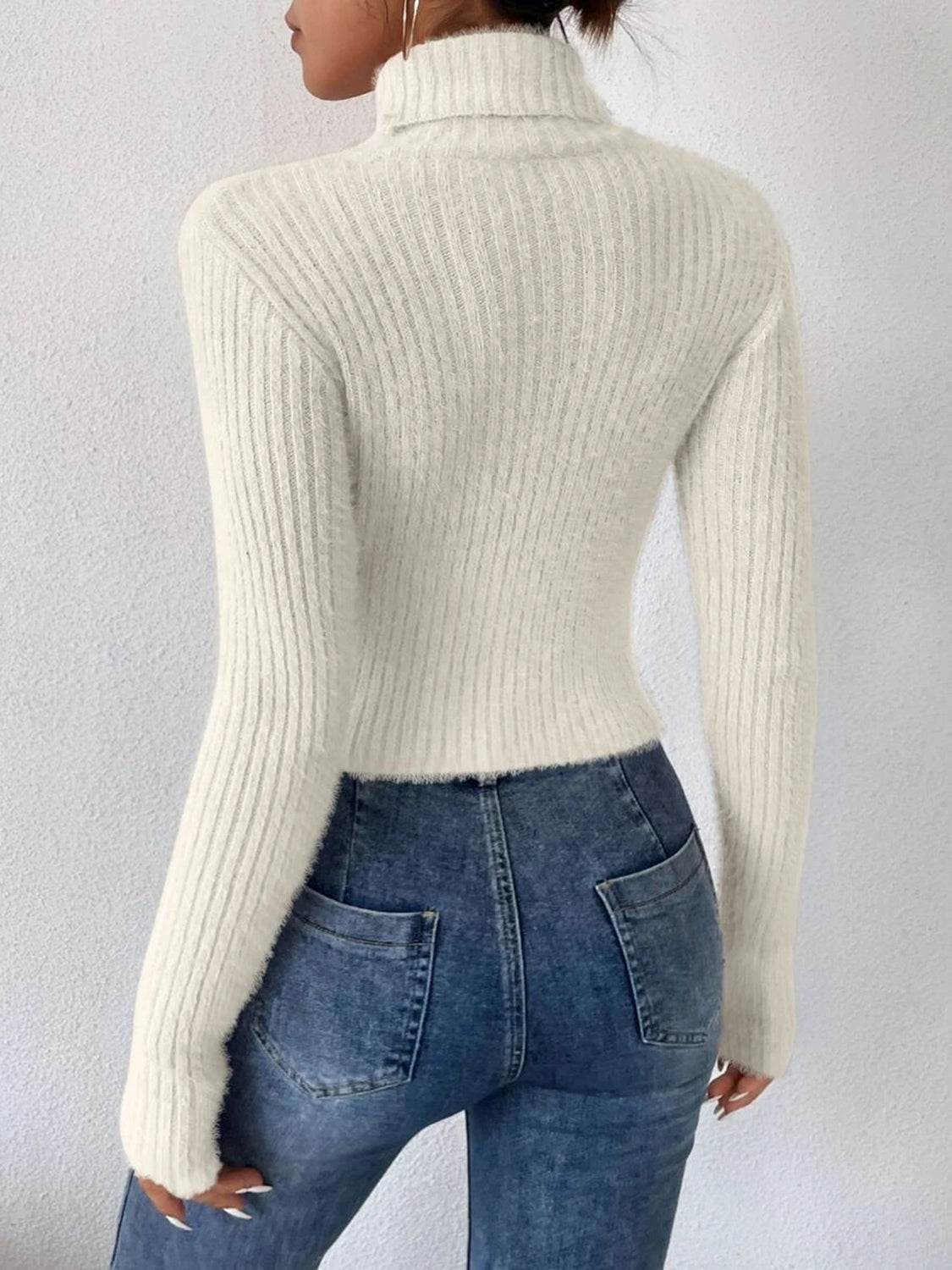 Ribbed Turtleneck Sweater