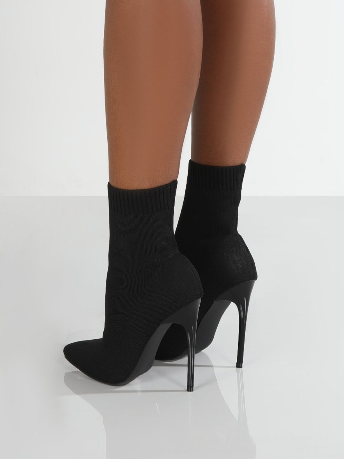 Mesh Point Stiletto Boots