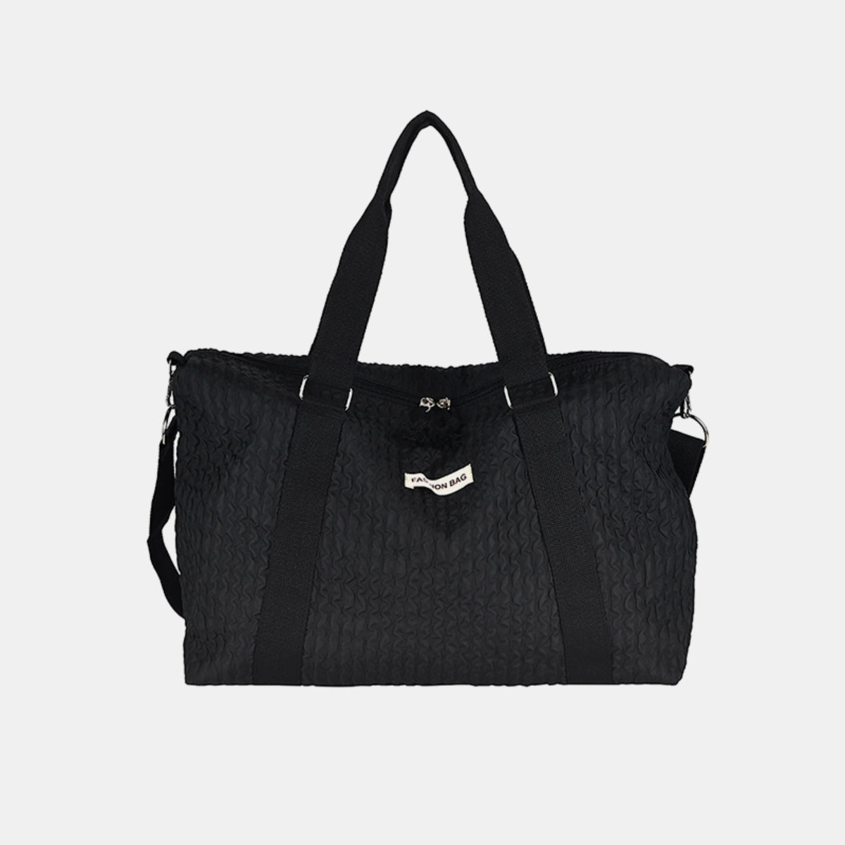 Textured Nylon Duffel Bag