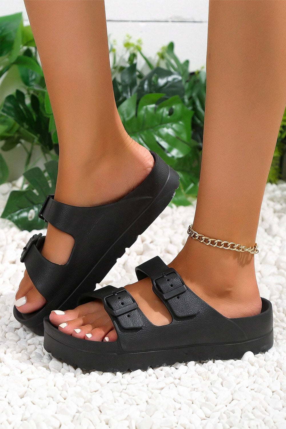 Double-Buckle EVA Sandals