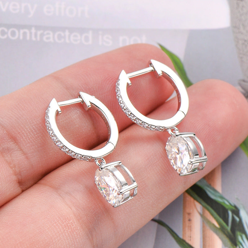 3 Carat Moissanite Earrings