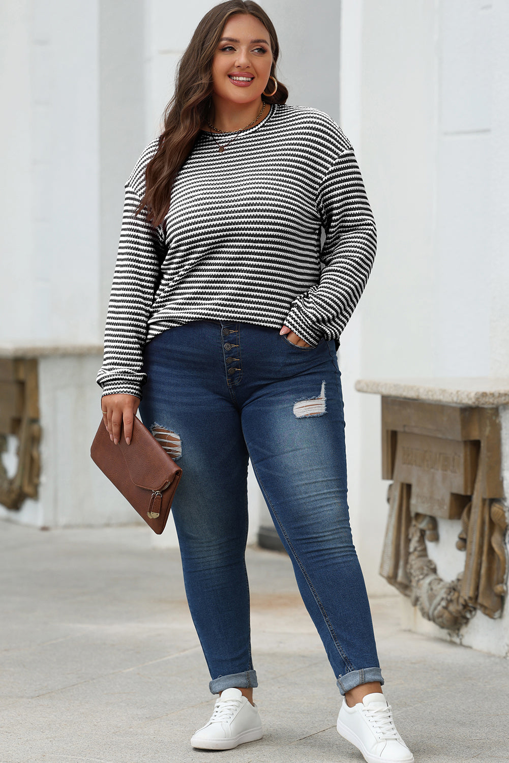 Stripe Long Sleeve Top