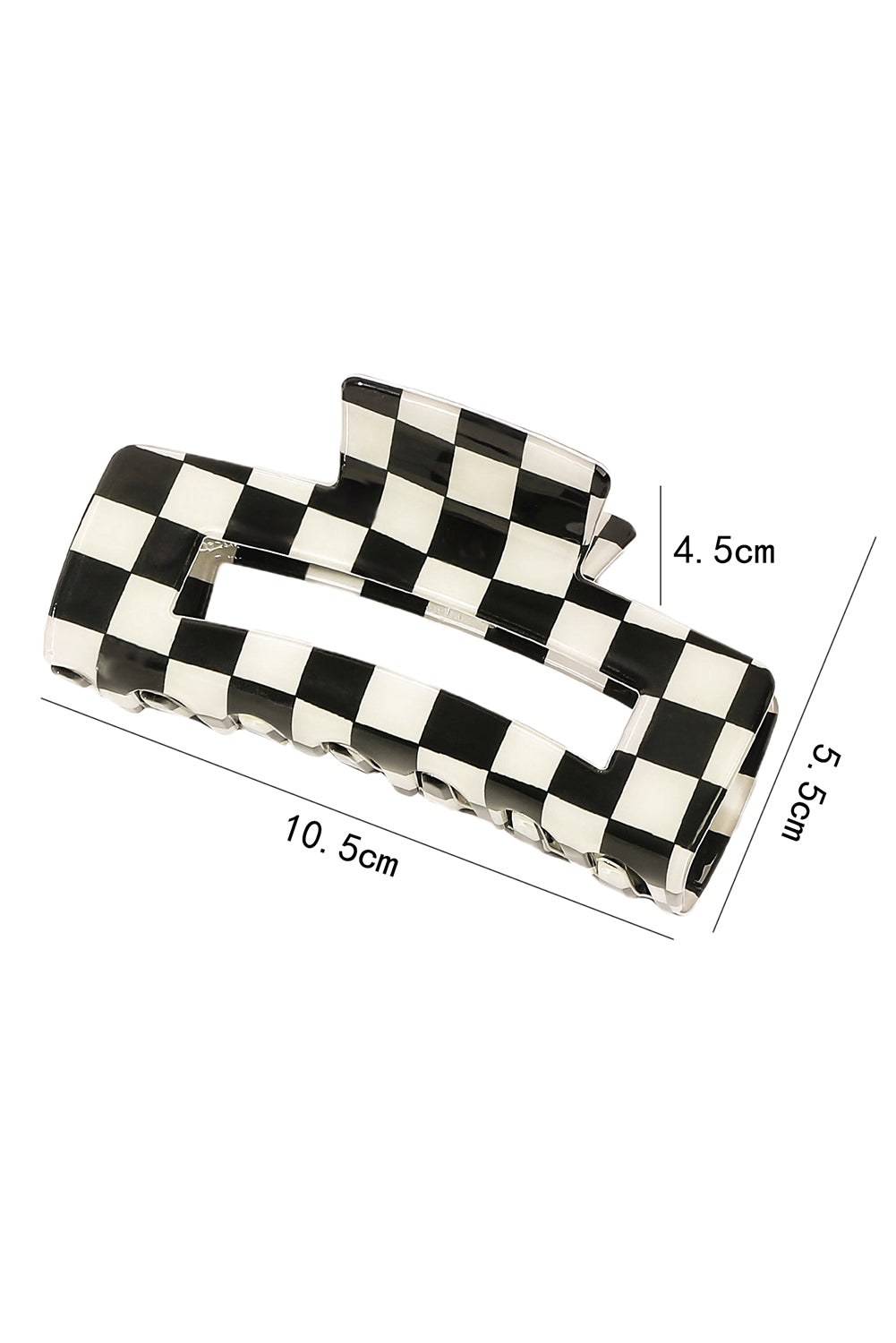 Checkered Hollow Out Hair Clip