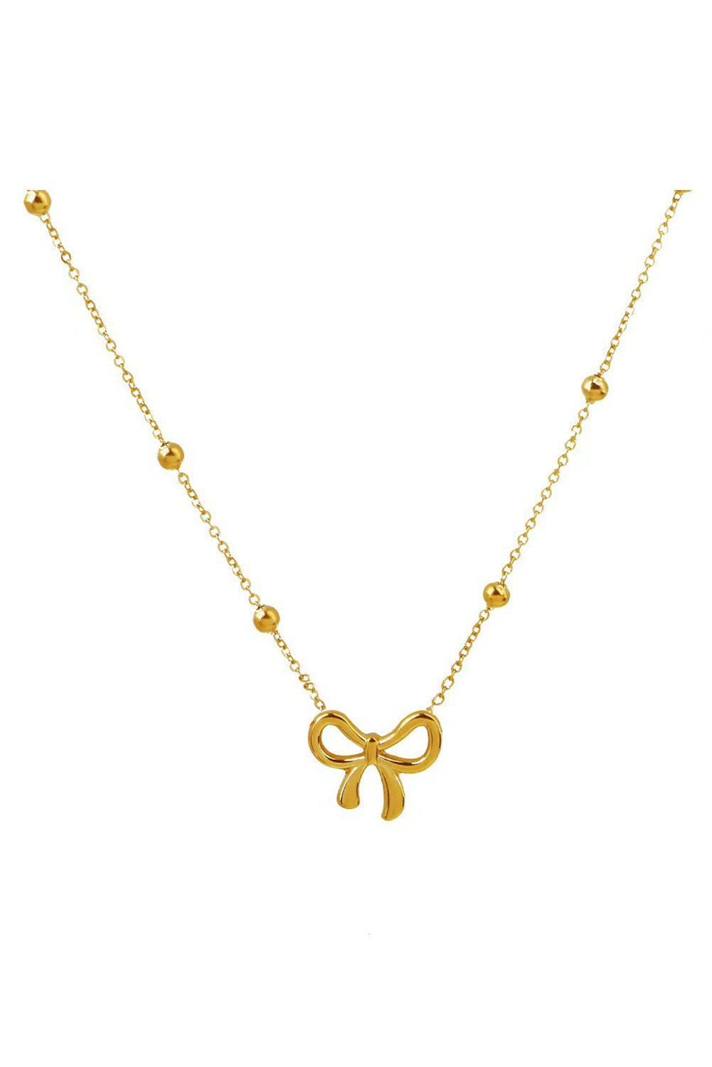 Gold Bowknot Necklace