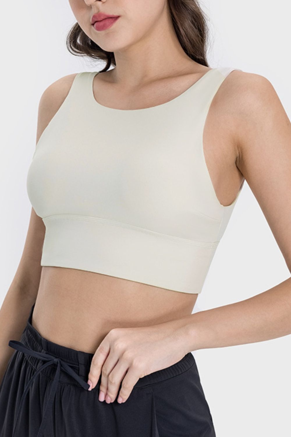 Backless Wide Strap Sports Bra