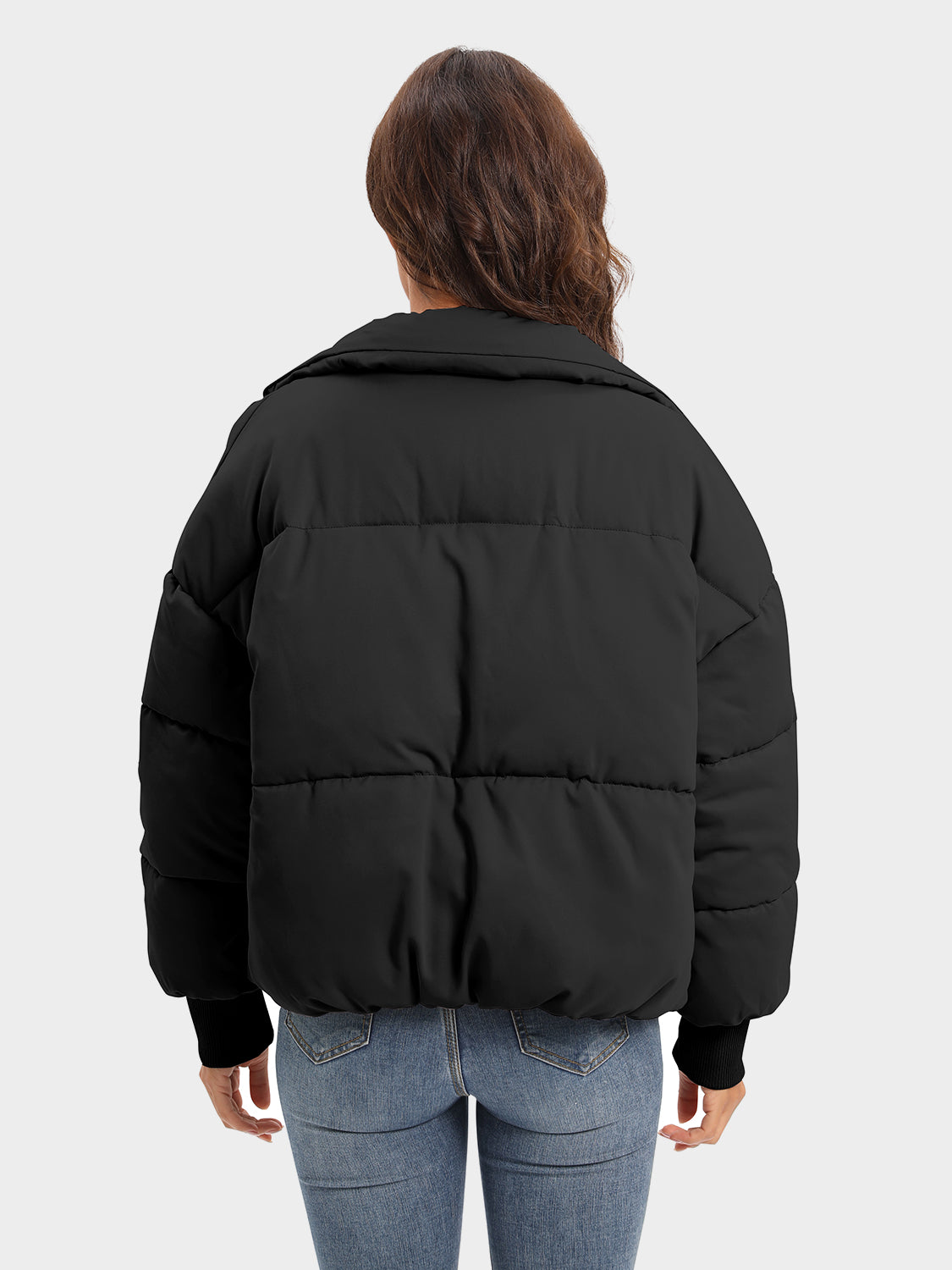 Zip-Up Turtleneck Winter Coat