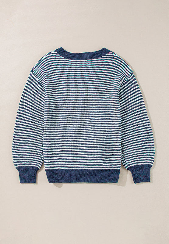 Striped Boat Neck Sweater