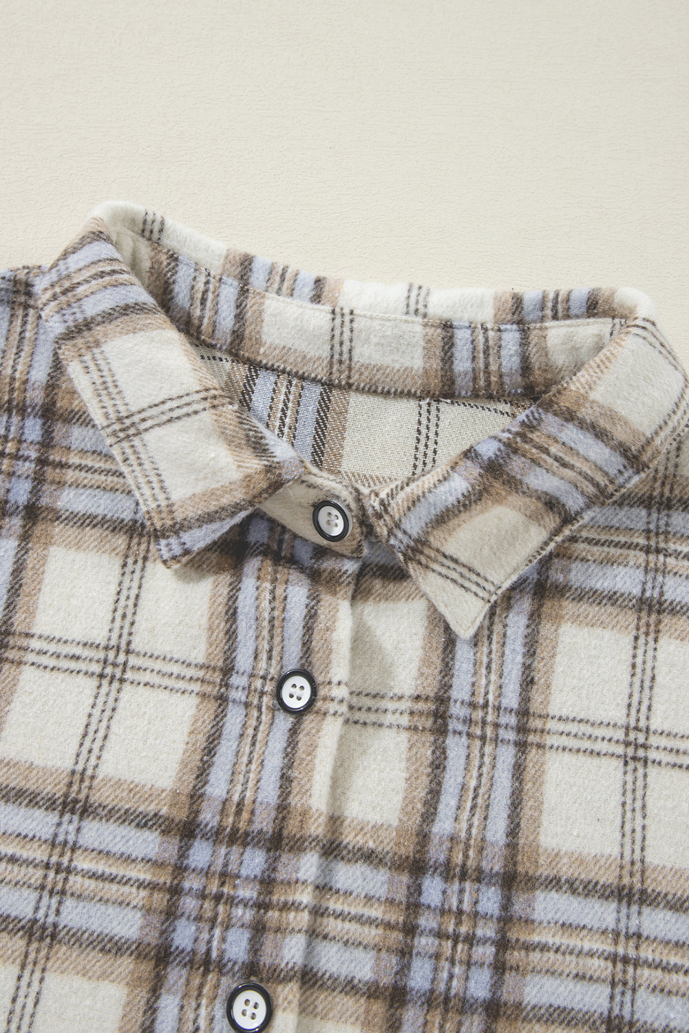 Plus Size Plaid Tunic Shacket with Slits