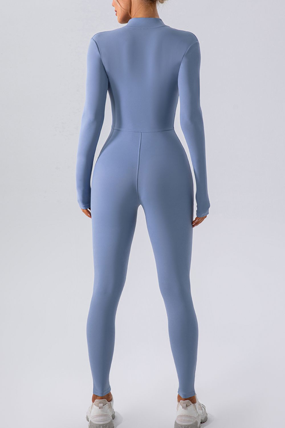 Half-Zip Mock Neck Active Jumpsuit