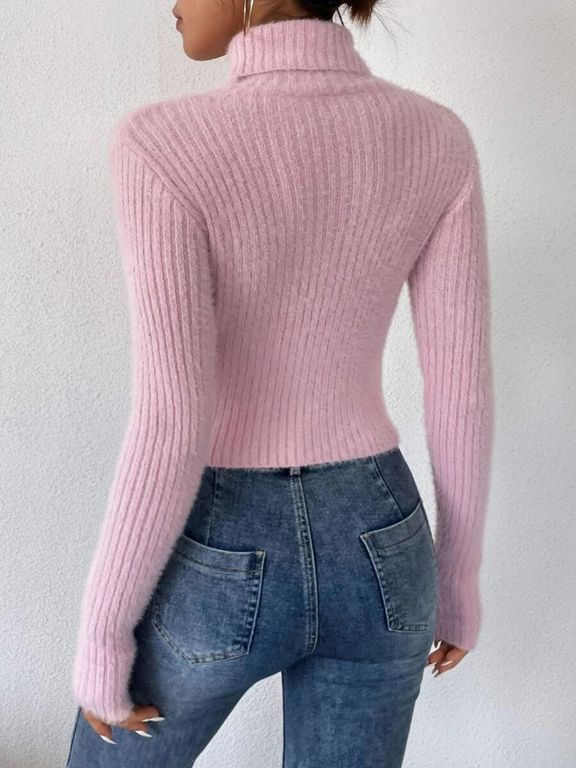 Ribbed Turtleneck Sweater