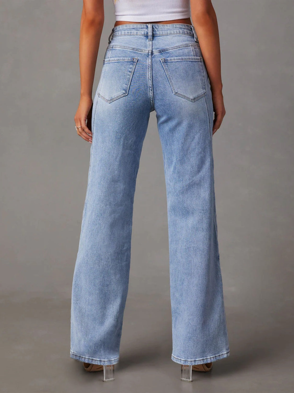 High Waist Straight Jeans