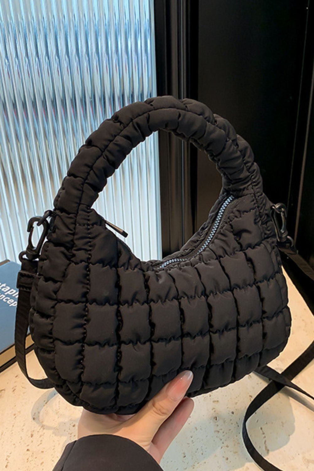 Quilted Puffy Crossbody Bag