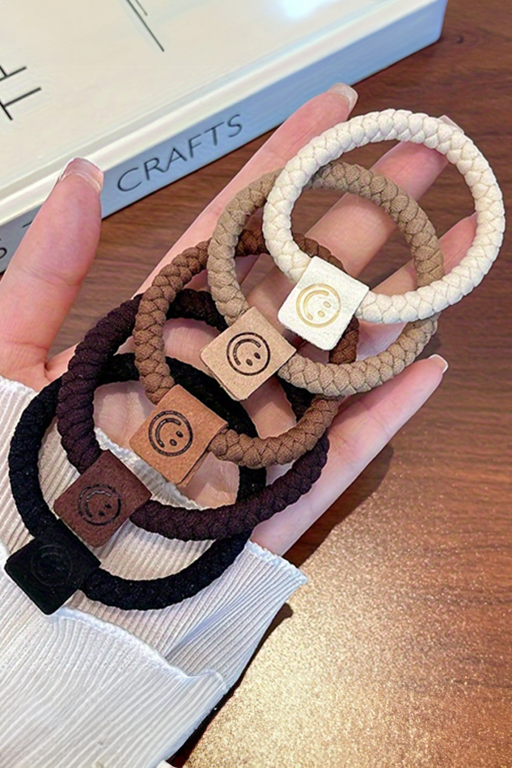 5pcs Smile Braided Hair Ties