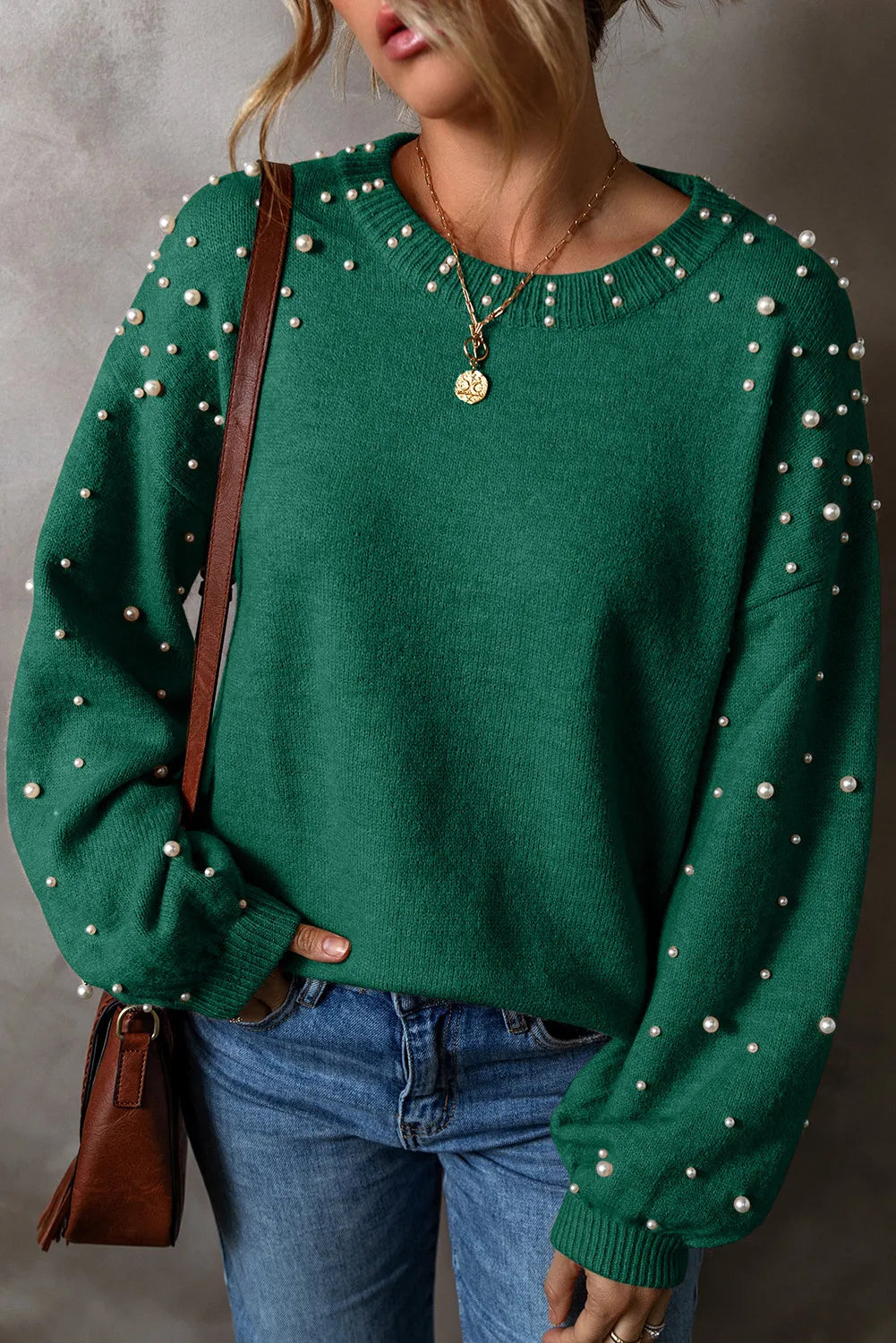 Pearl Round Neck Sweater