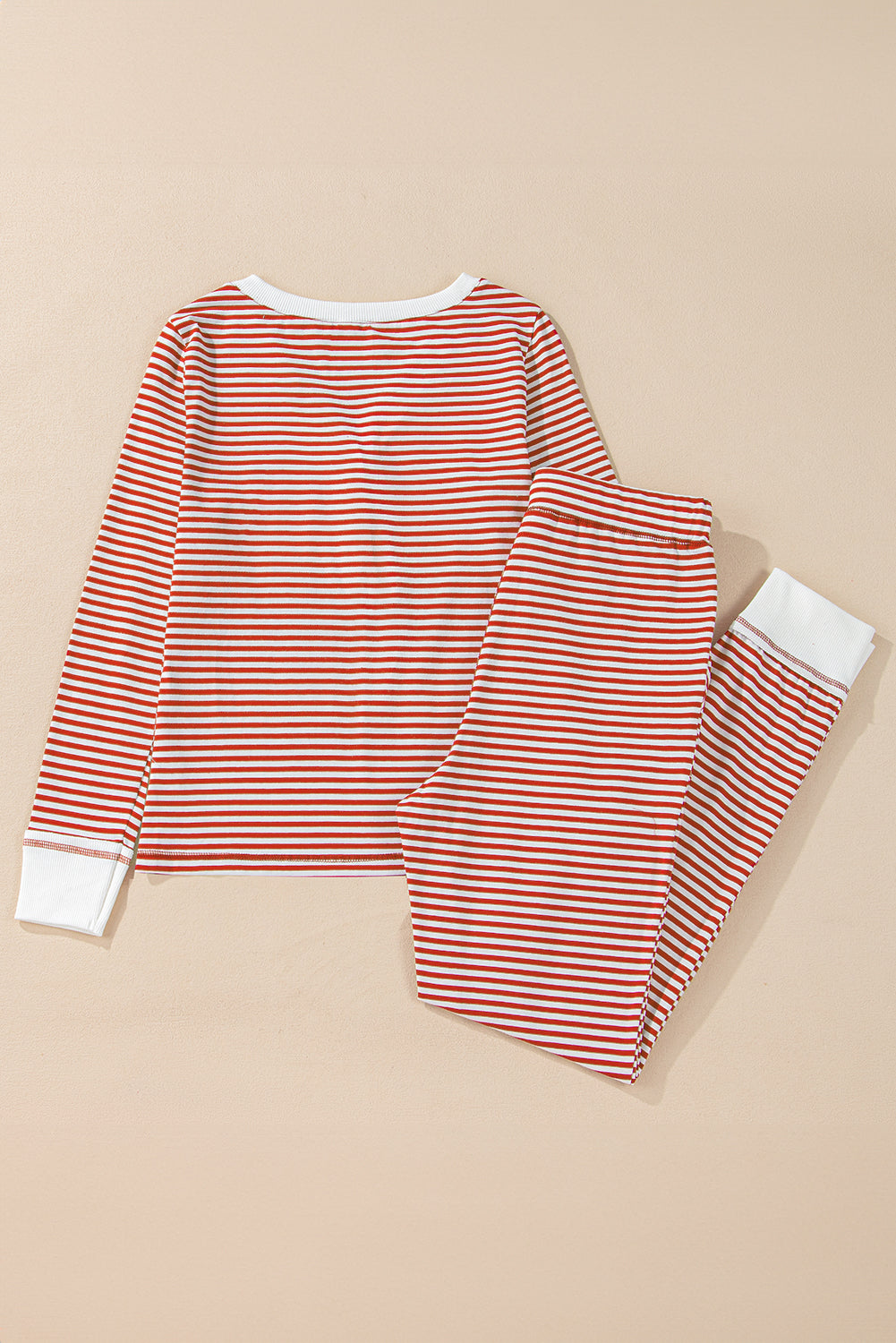 Red Stripe Top & Pants Set