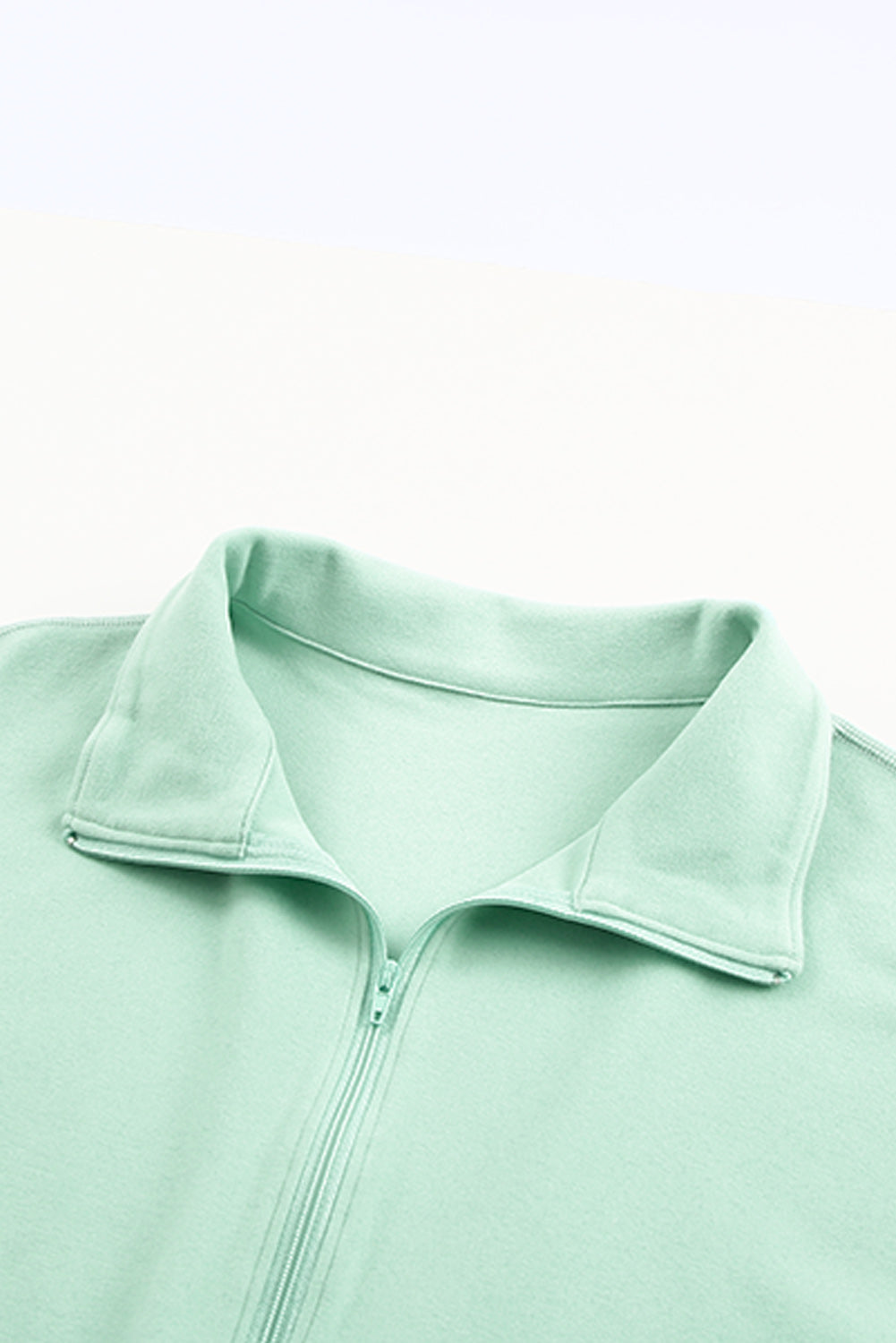 Zip-Up Pocketed Pullover