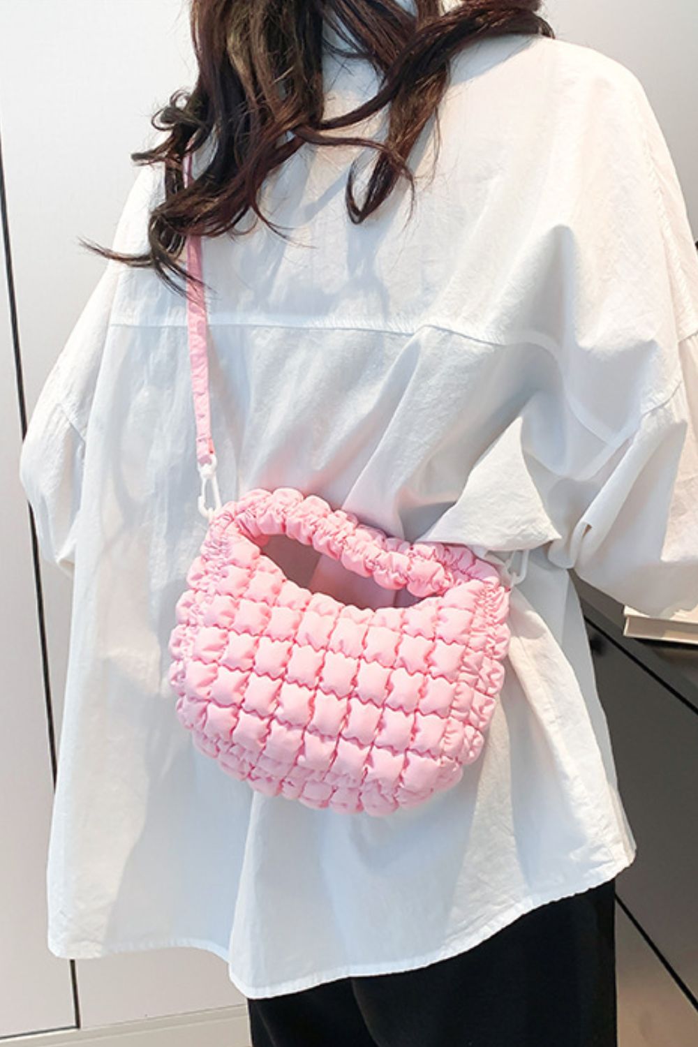 Quilted Puffy Crossbody Bag