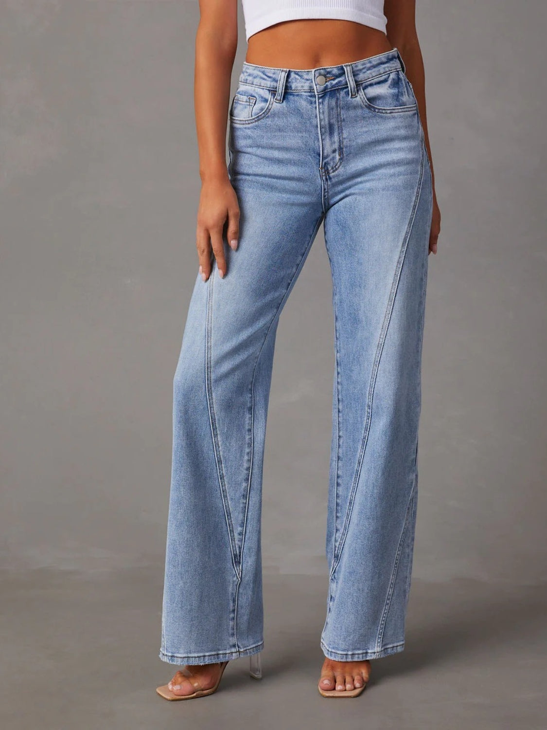 High Waist Straight Jeans