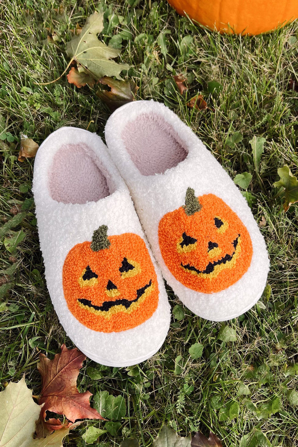 Halloween Pumpkin Plush Slippers