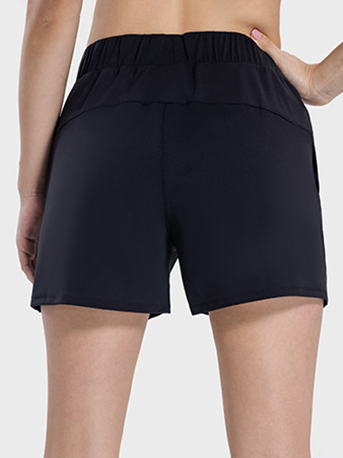 Elastic Waist Flowy Active Shorts