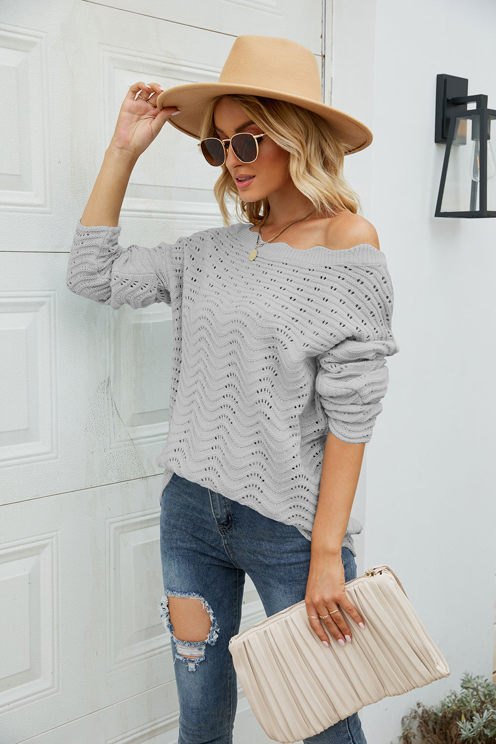 Round Neck Detailed Sweater