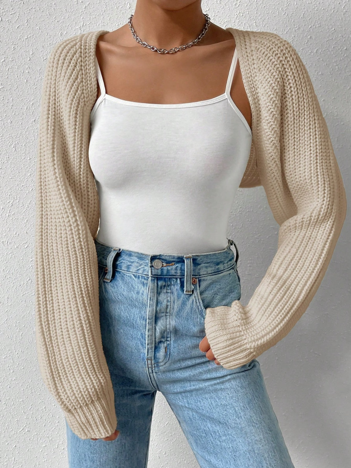 Honey Open Front Cropped Cardigan