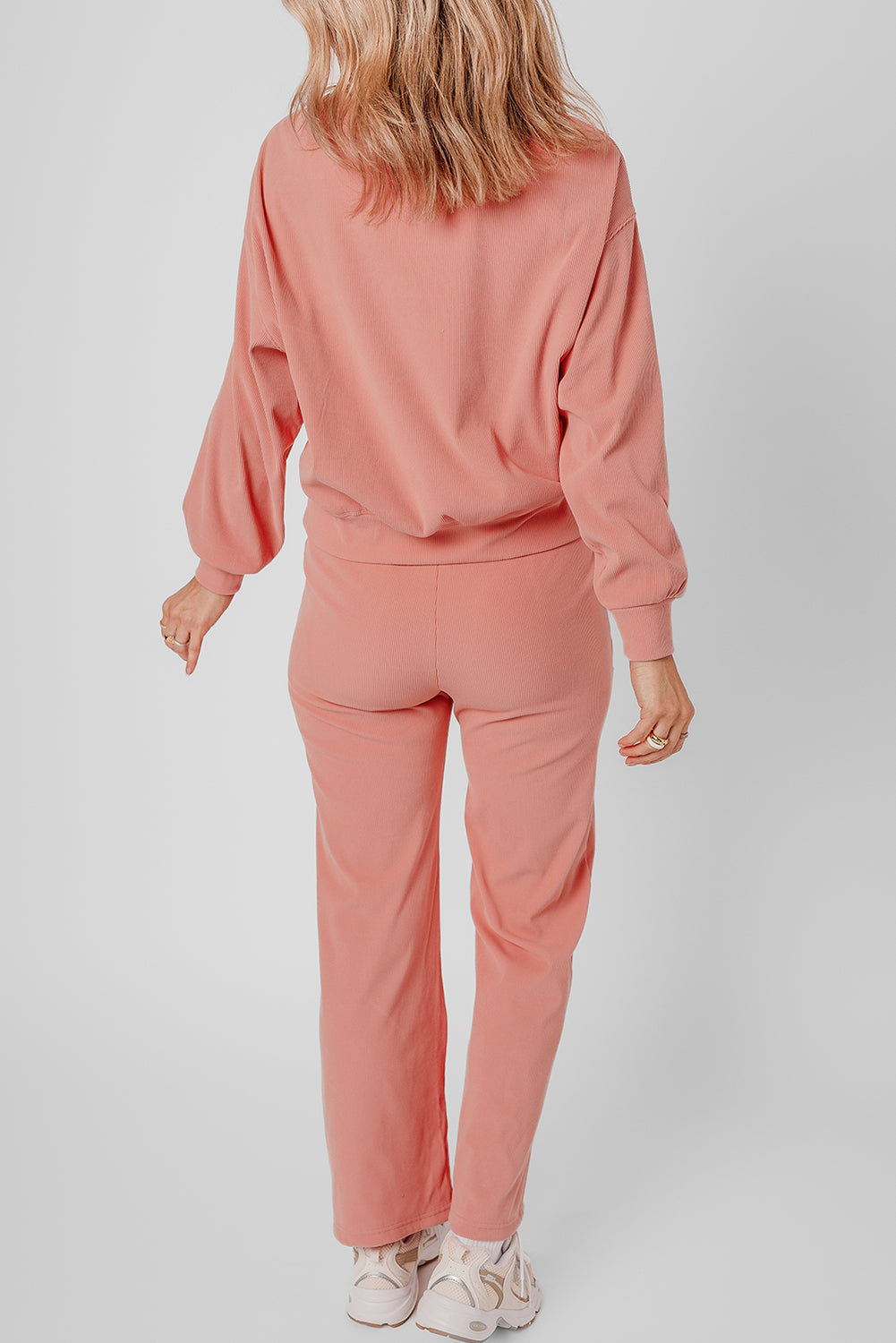 Blossom Ribbed Knit Two-Piece Lounge Set