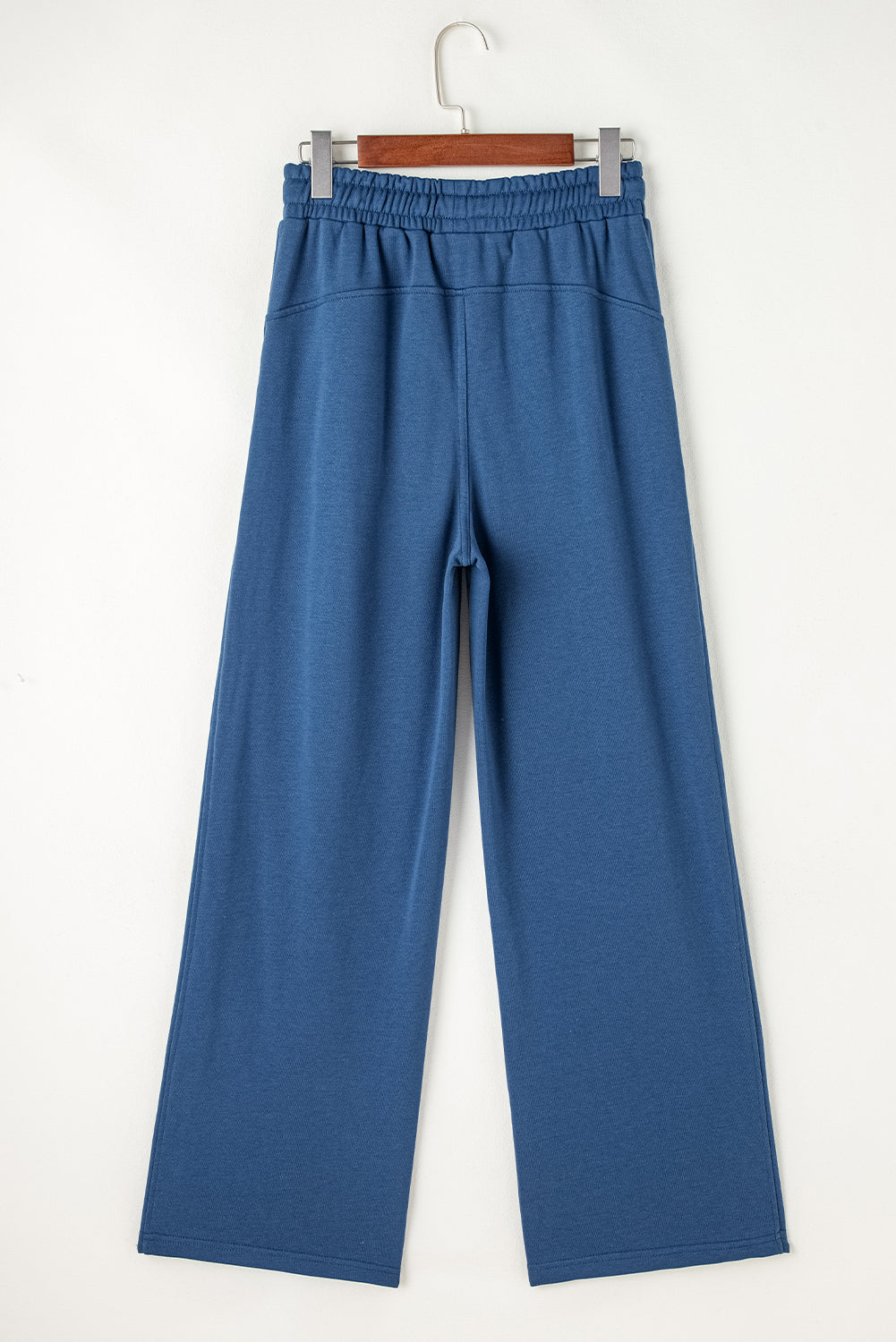 Drawstring High-Waist Wide Sweatpants