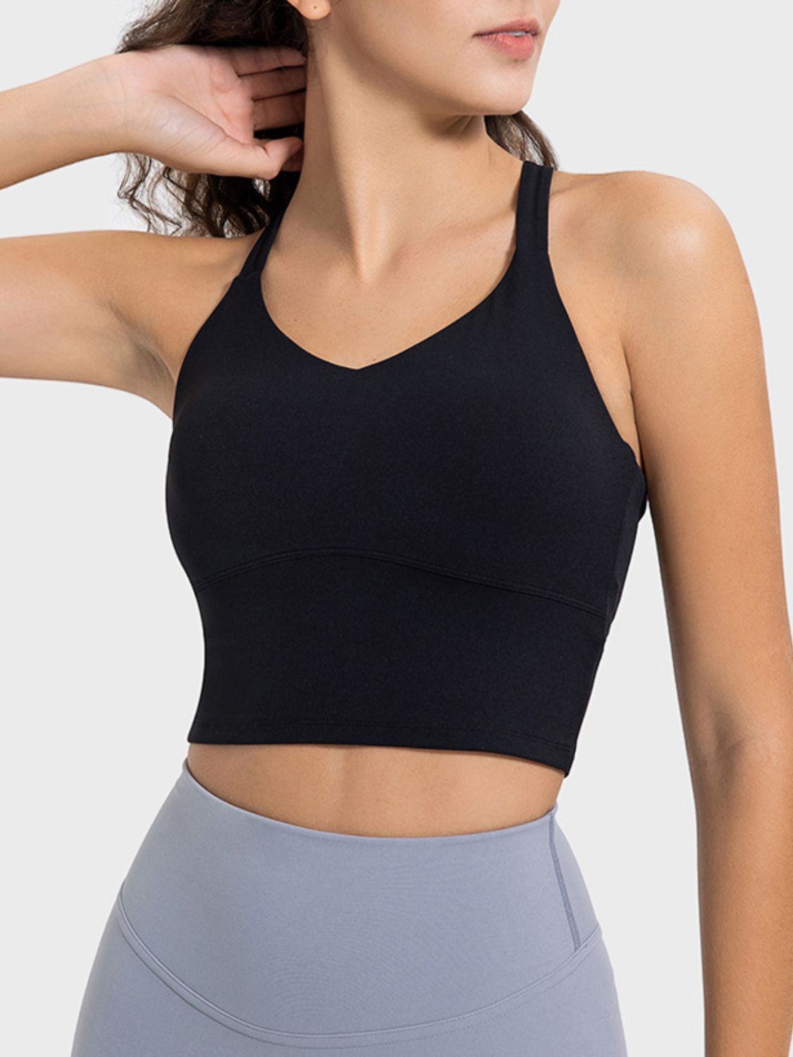 Crisscross Cropped Active Tank