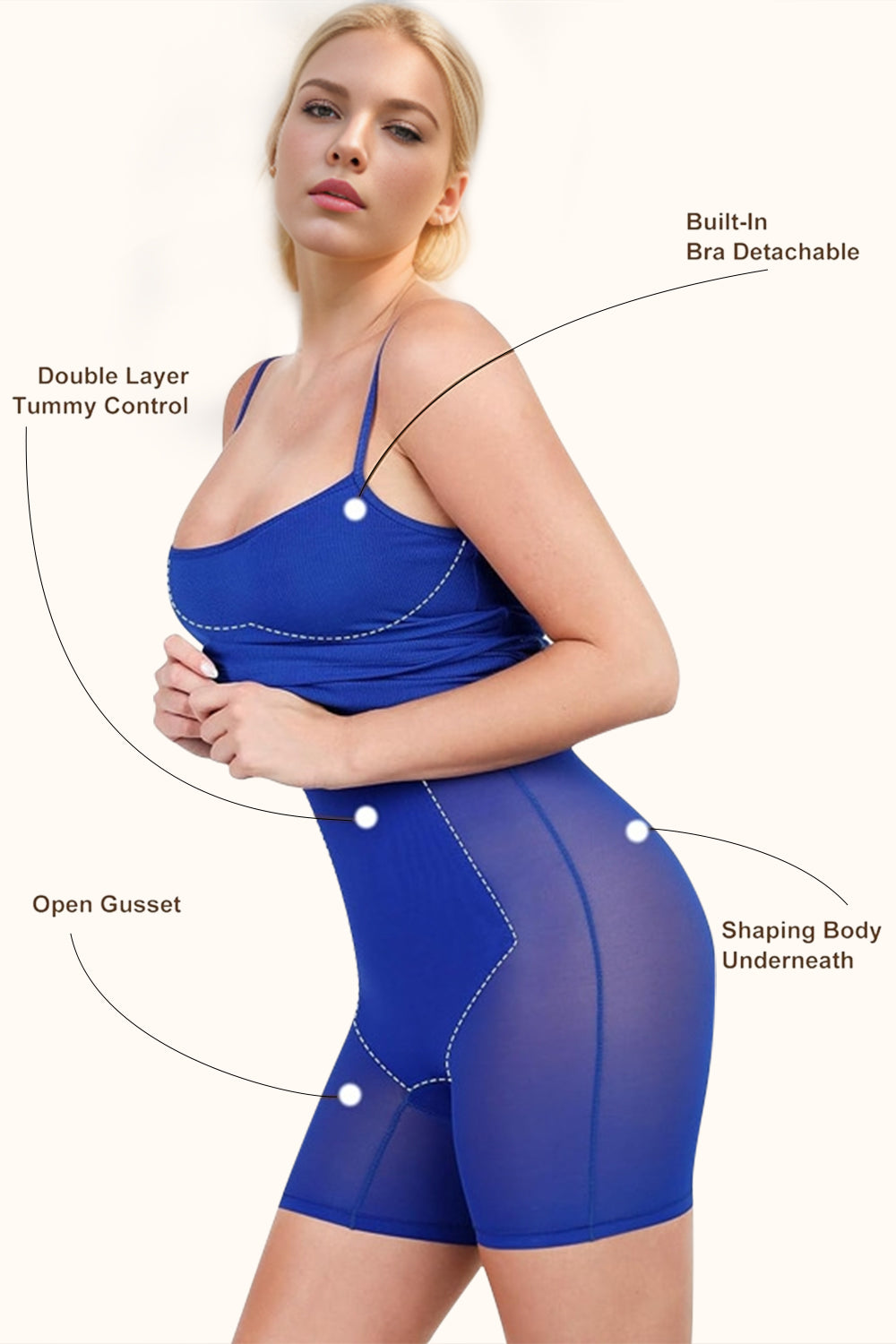 Built-In Shapewear Scoop Dress