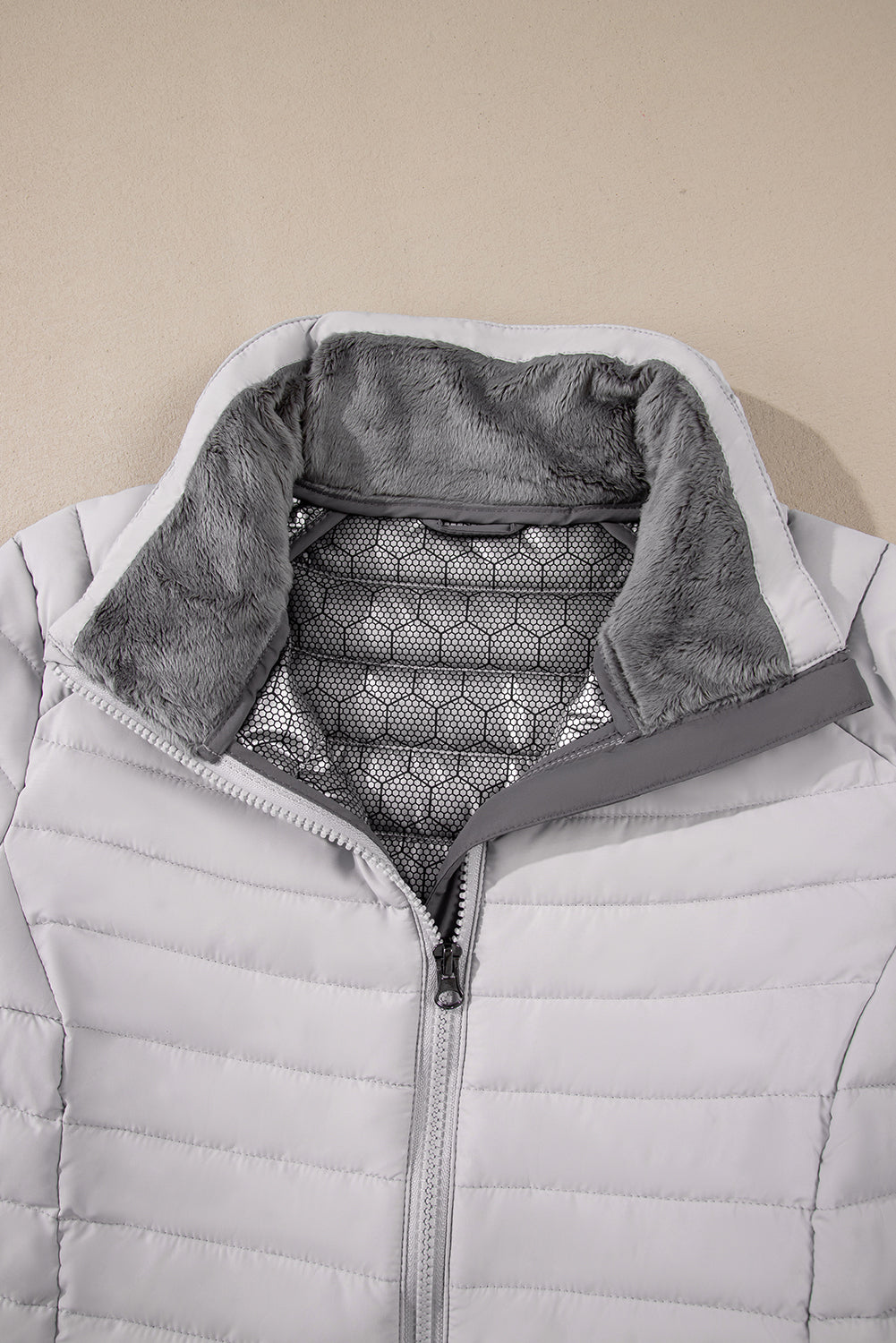 Quilted Zip-Up Puffer Jacket