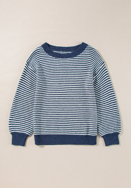 Striped Boat Neck Sweater