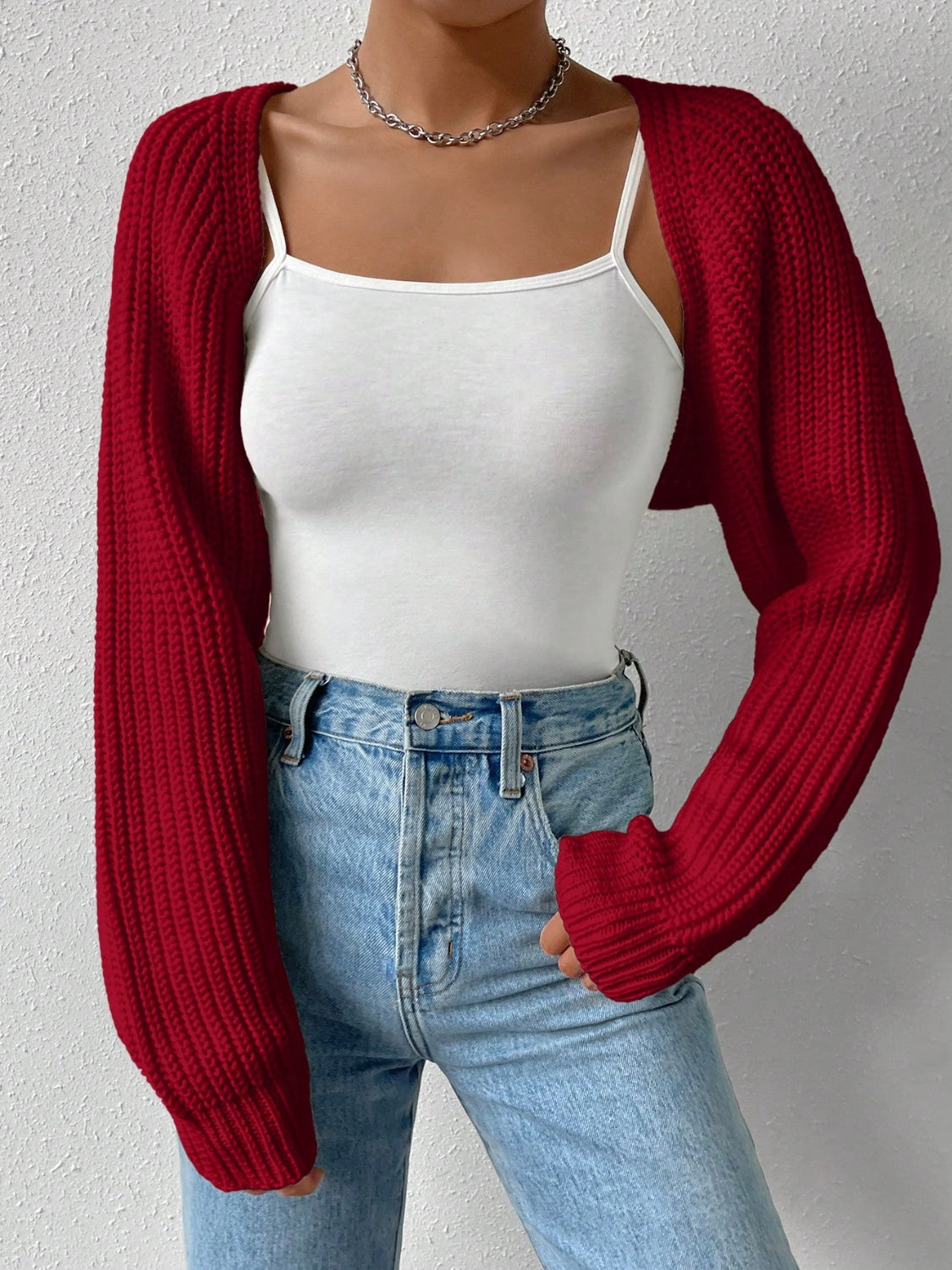 Honey Open Front Cropped Cardigan