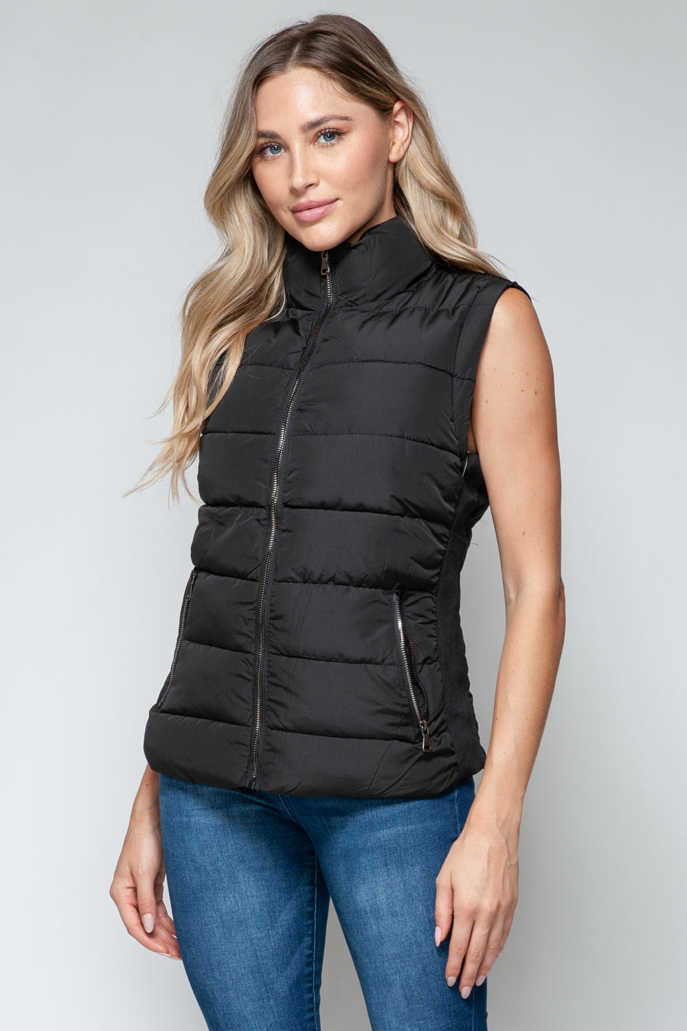 Zip Up Turtleneck Vest