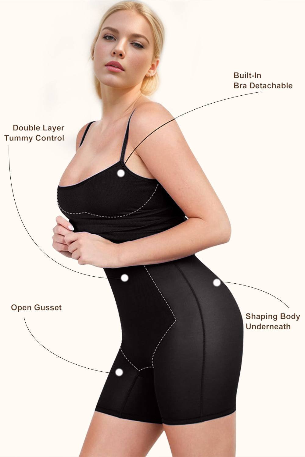 Built-In Shapewear Scoop Dress