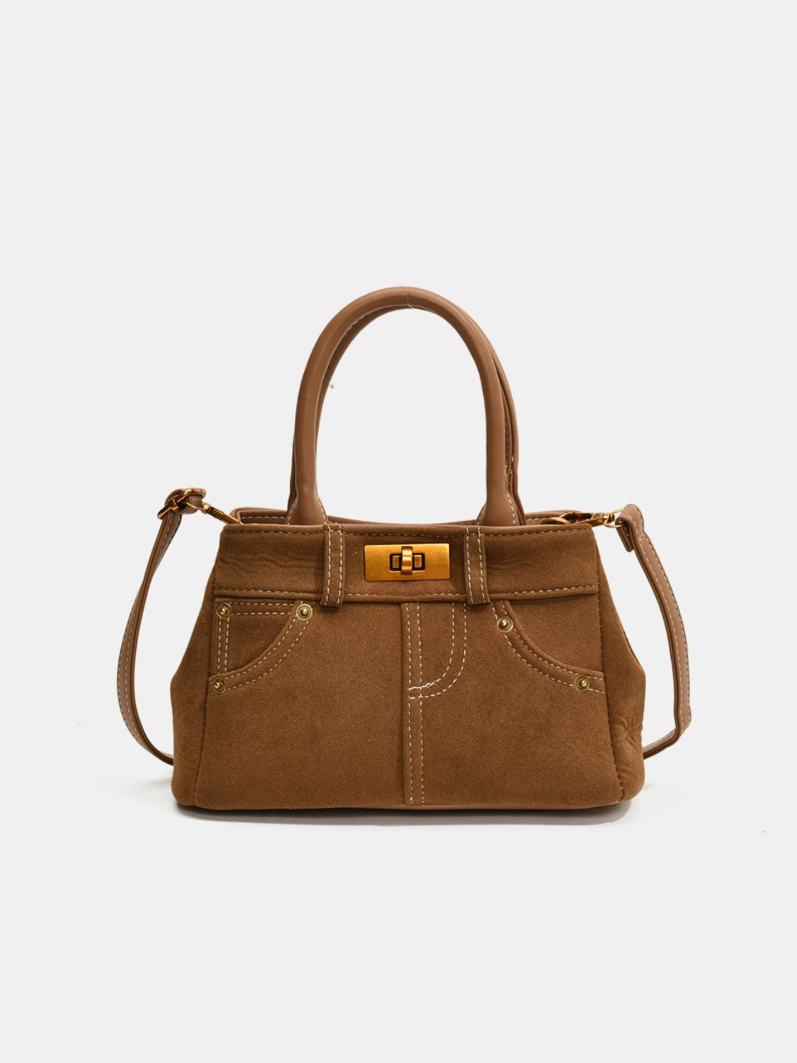 Suede Double-Use Handbag