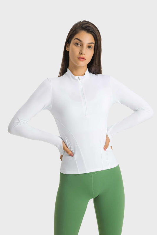 Half-Zip Long Sleeve Active Top