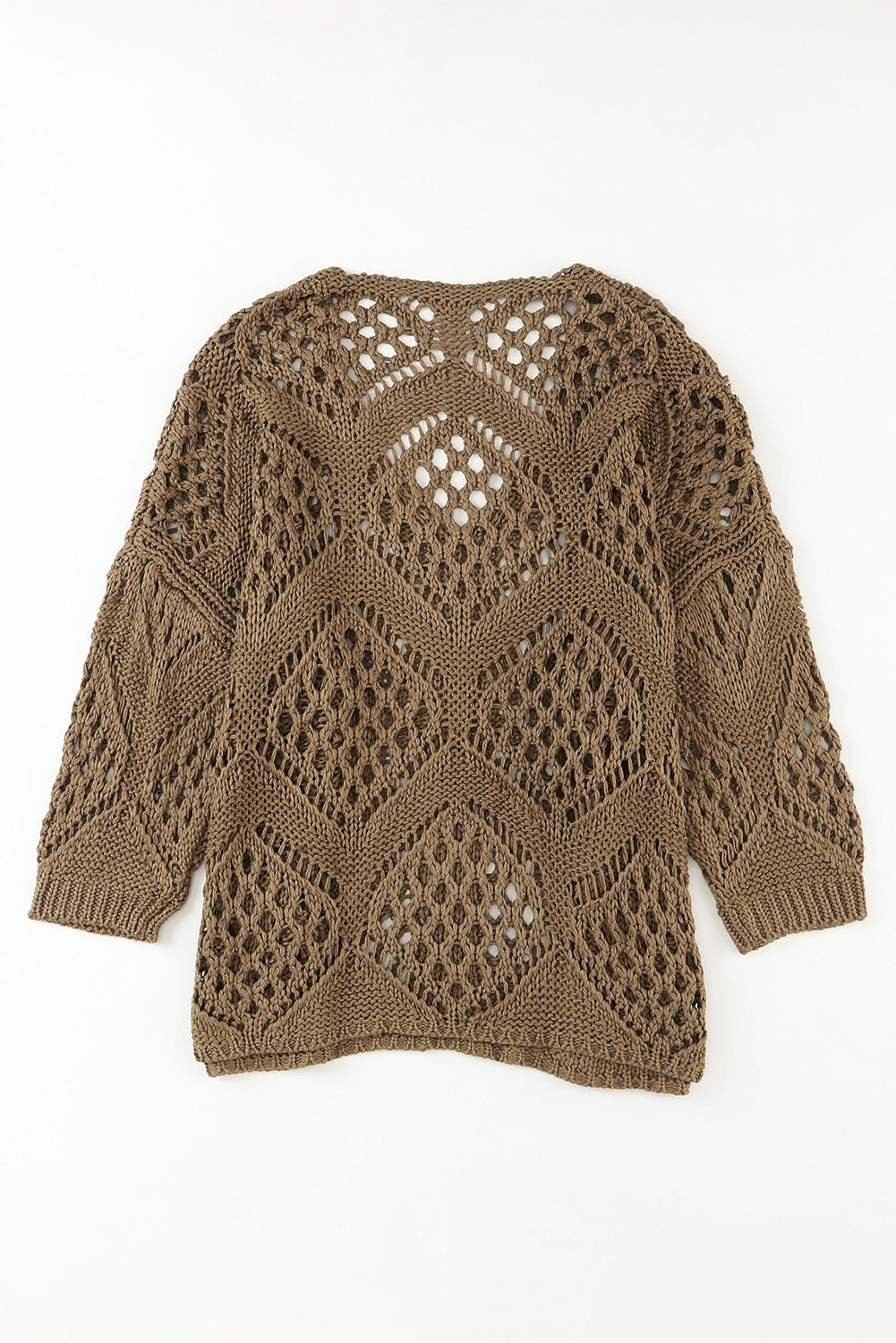 Hollowed Knit Dolman Sleeve Sweater