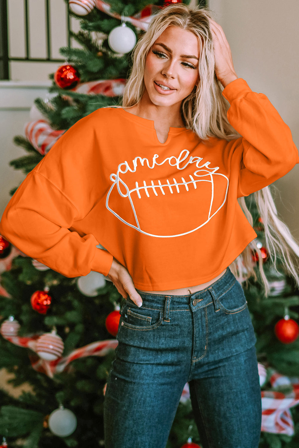 Orange Game Day Football Sweatshirt