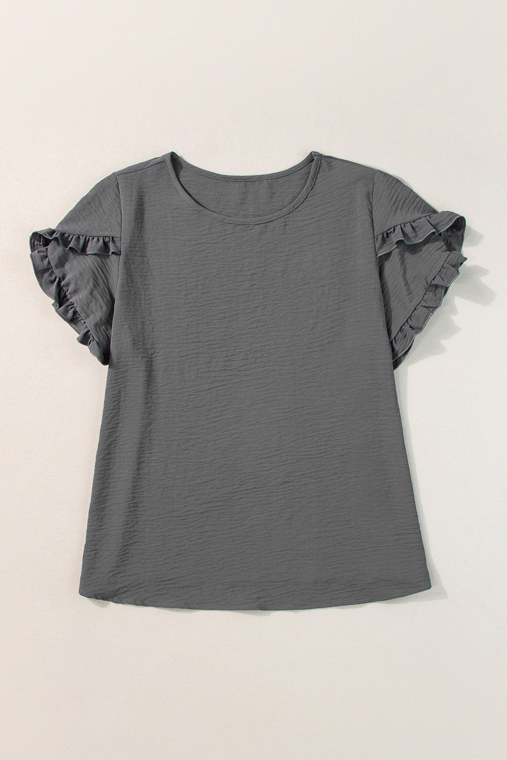 Plus Size Ruffled Short Sleeve Top