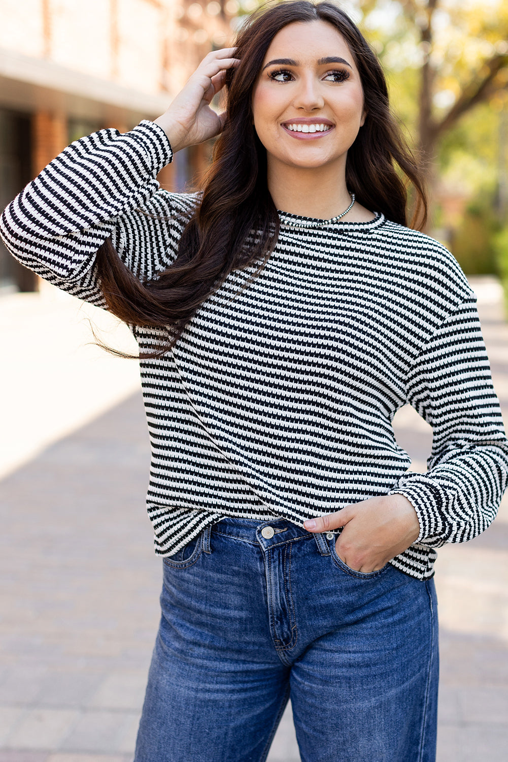 Stripe Long Sleeve Top