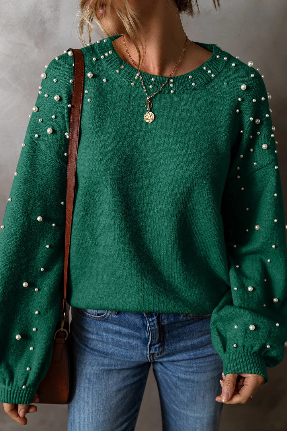 Pearl Round Neck Sweater