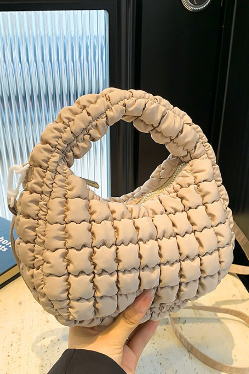 Quilted Puffy Crossbody Bag