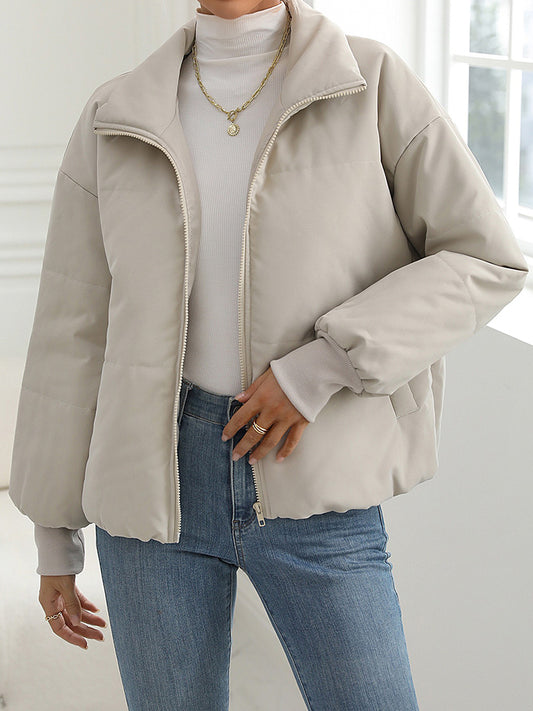 Zip-Up Puffer Coat