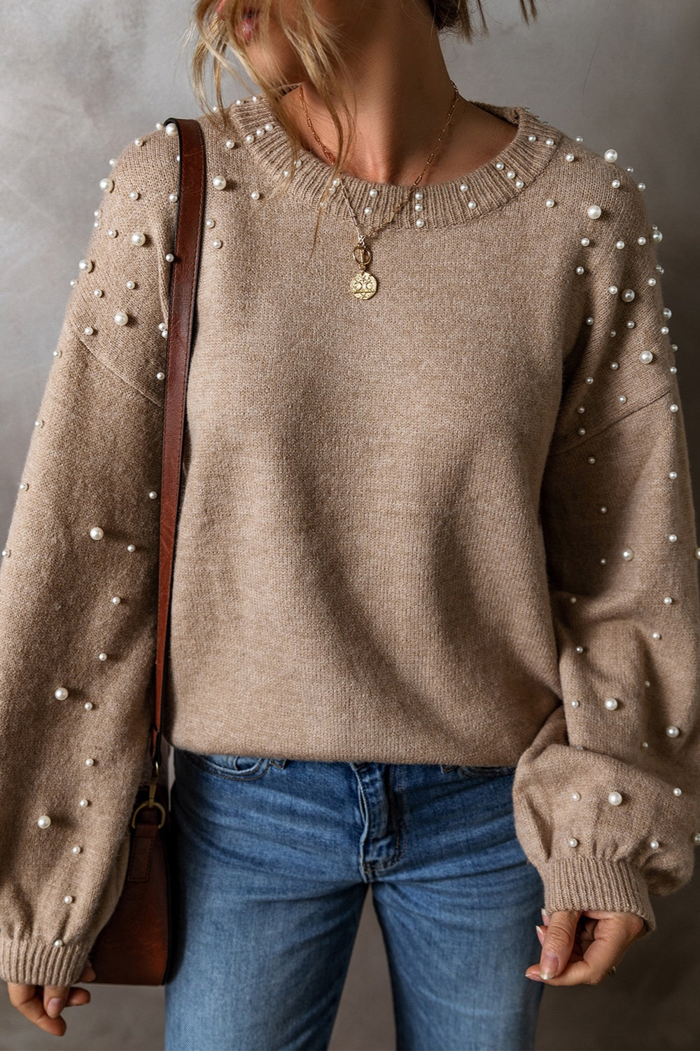 Pearl Round Neck Sweater