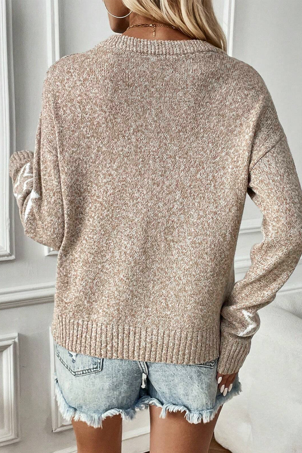 Khaki Star Sweater