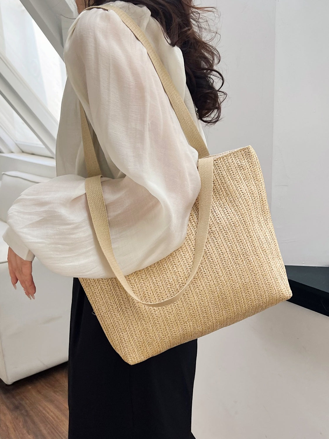 Straw Woven Tote Bag