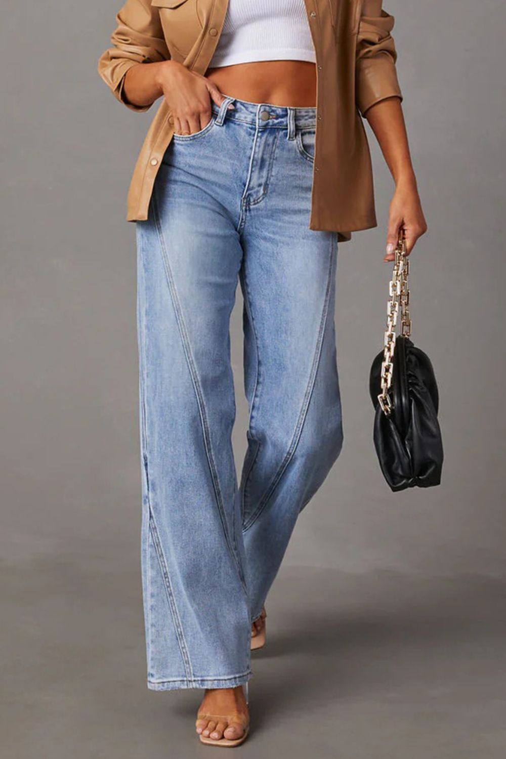 High Waist Straight Jeans